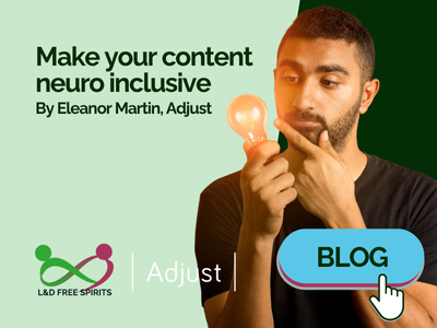 Make your content neuro inclusive by eleanor martin from adjust - man looking at lightbulb