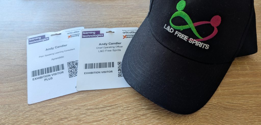 Andys badges and hat