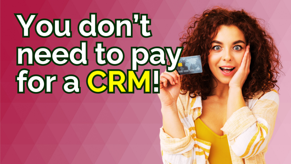 You dont need to pay for a crm! - woman holding a credit card
